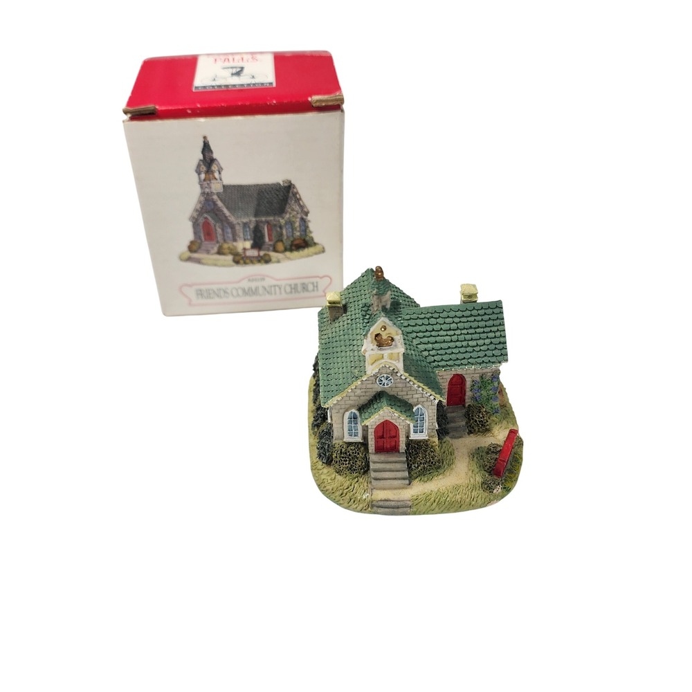 Liberty Falls Friends Community Church AH119 Miniature Village Figurine 1996 Box